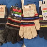 Possum/Merino Striped Gloves